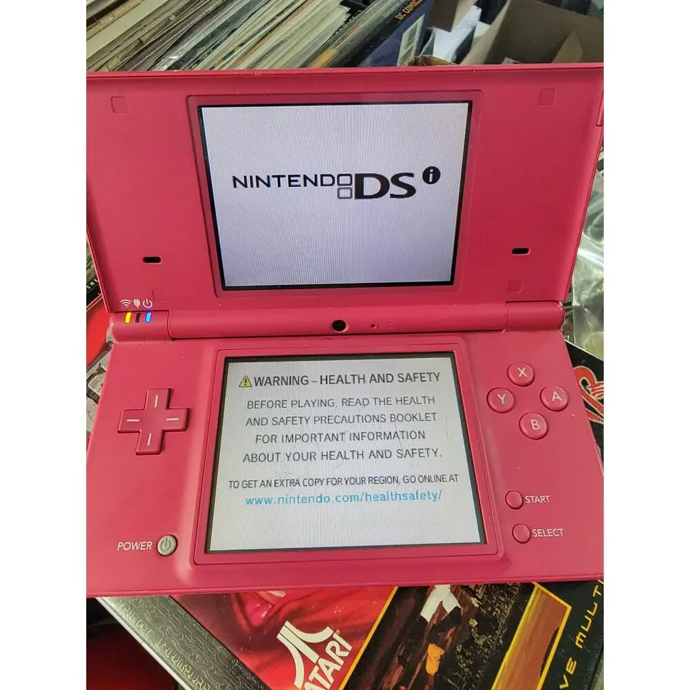 Nintendo DSi Handheld Game Console & Charger/Case TWL-001 Pink Working